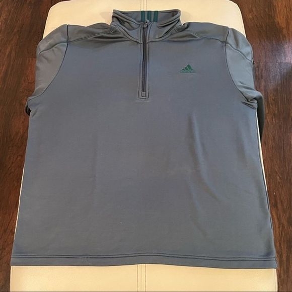 Adidas Long Sleeve Therma Fleece mens Training Running Sweater Zip Up Jacket XL - Picture 3 of 10